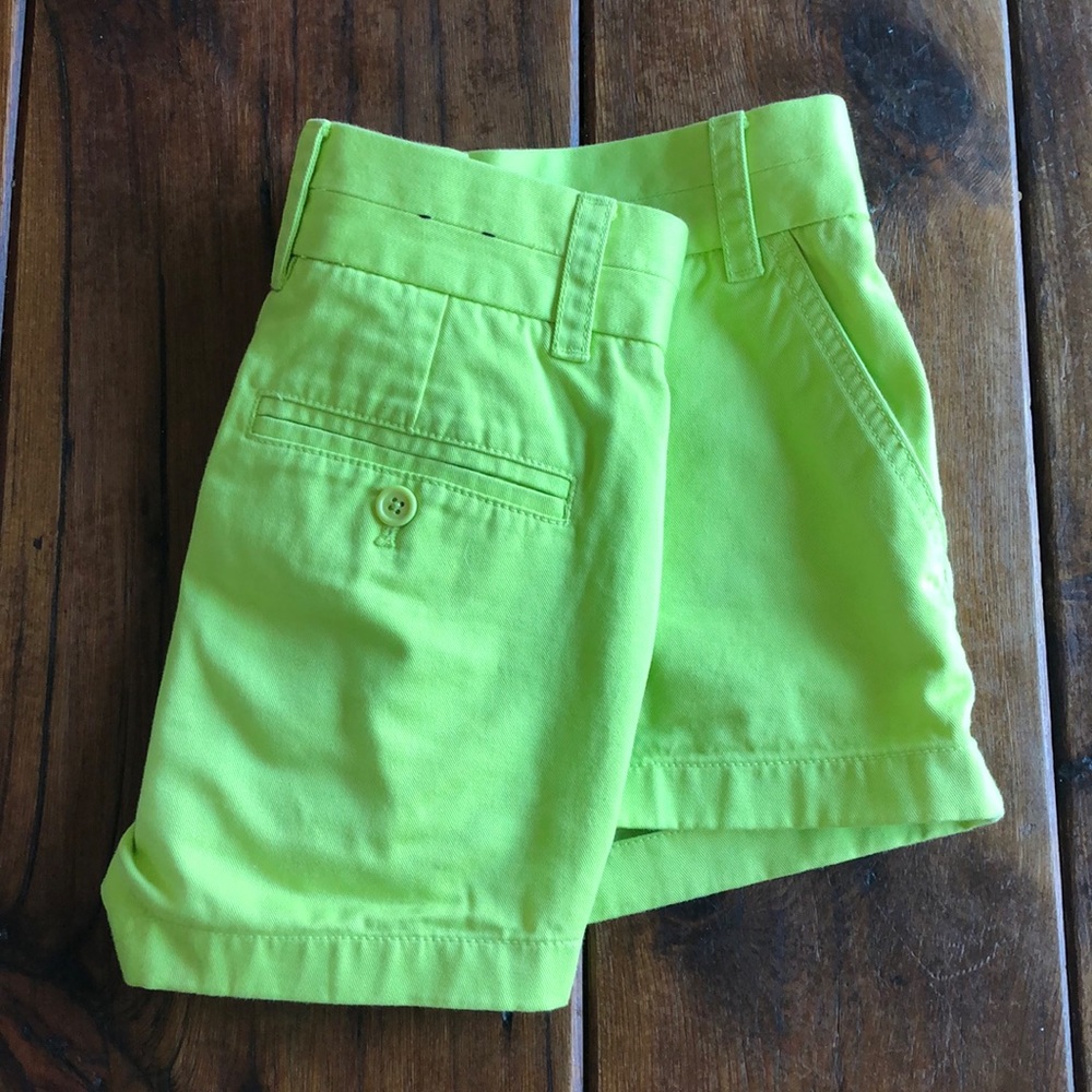 J. Crew Lime Green Chino Short 4”